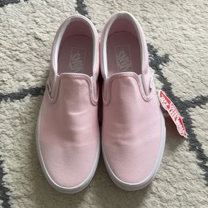 Brand new, pink slip on Vans